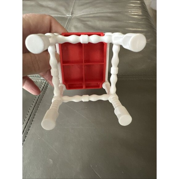 Elf on The Shelf Plastic Doll Chair Red and White Accessories - Picture 5 of 6